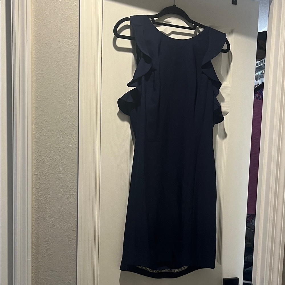 Lilly Pulitzer Navy Ruffle Mini Dress